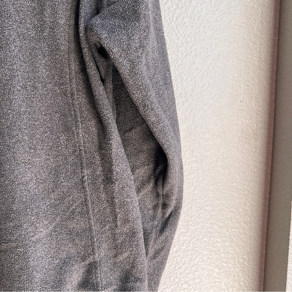 LL Bean Soft Brushed Fitness Fleece 1/4 Zip Gray Pullover Sweatshirt Women’s - Picture 10 of 14